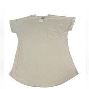 Chapter brand cream distressed T-Shirt with Pocket